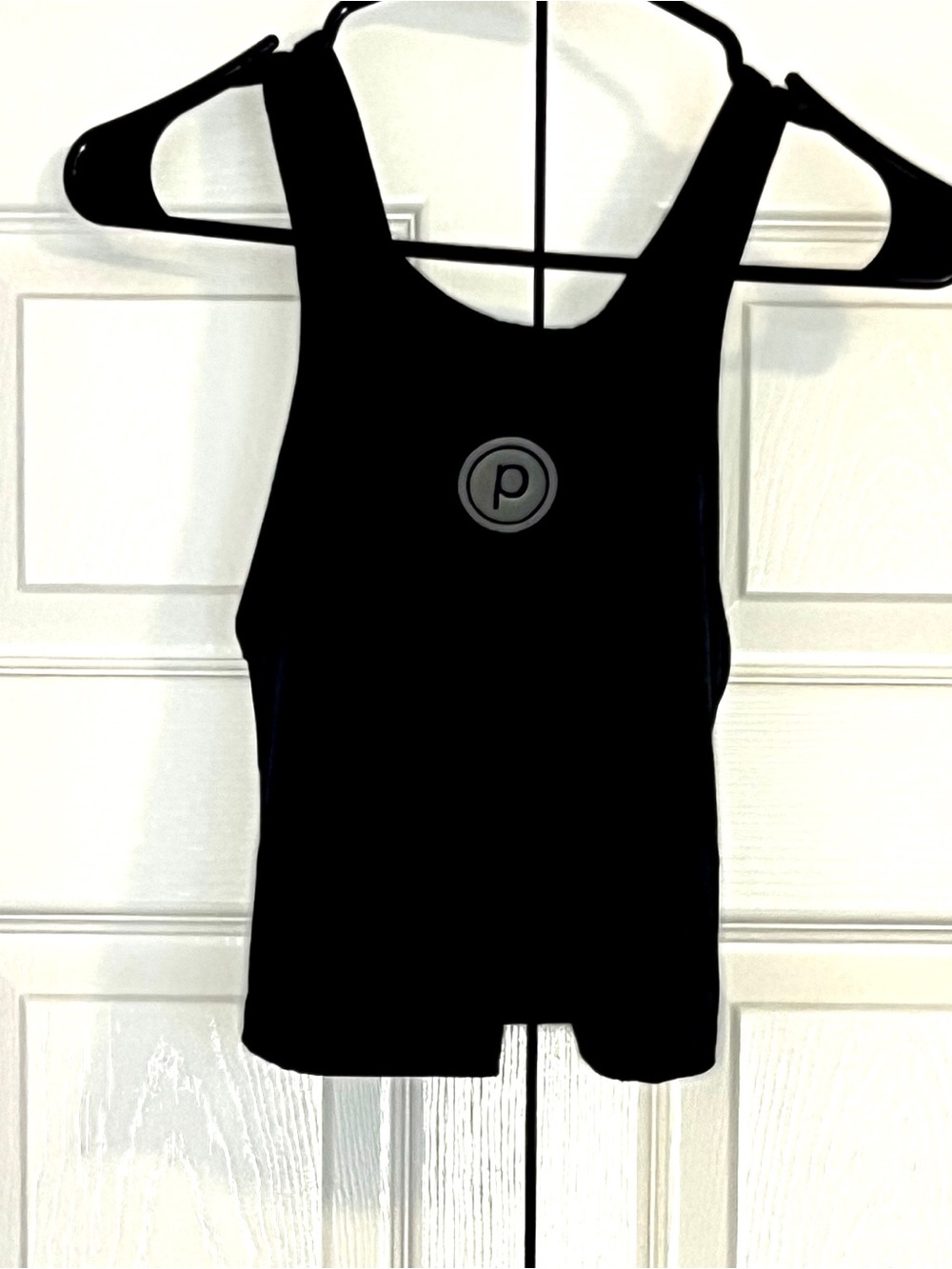 Beyond Yoga x Pure Barre Black Heather Cross Back Tank Crop